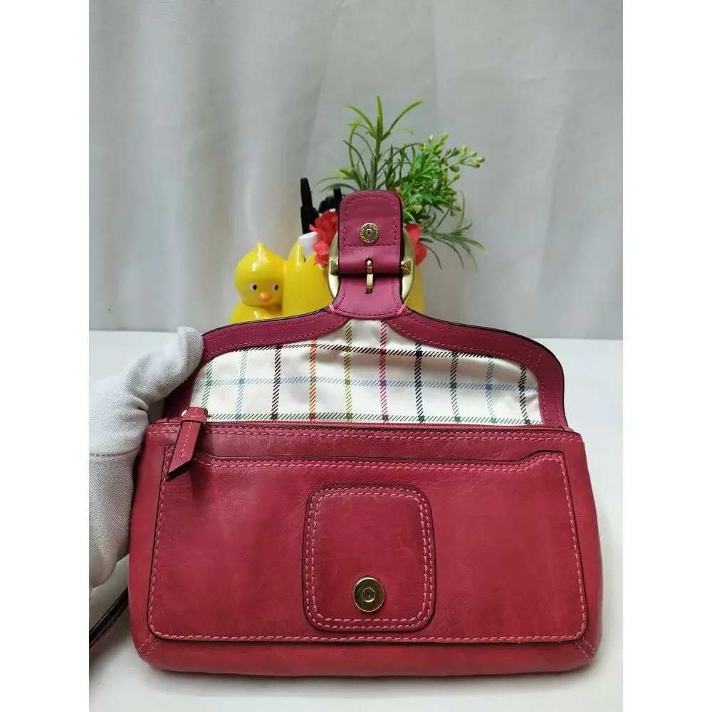 Coach Bleecker Red Leather Buckle Wristlet - Wallet